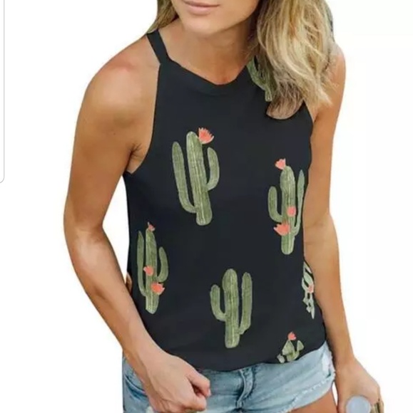 Adorable Cactus Tank Lightweight Strappy - Picture 6 of 7